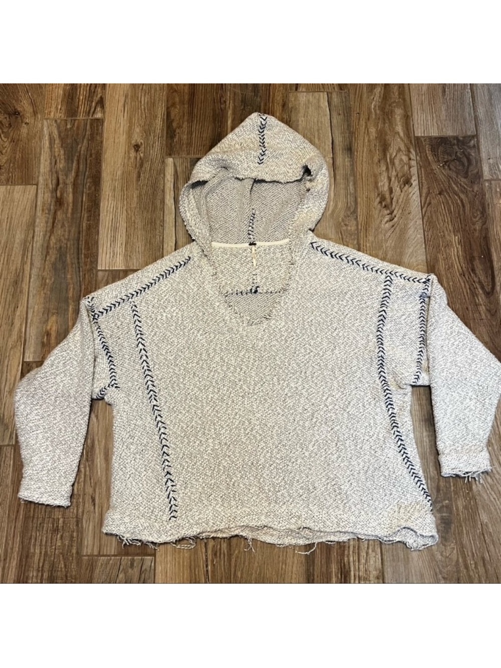 Free People Knit Baja Surfer Hippie Hoodie